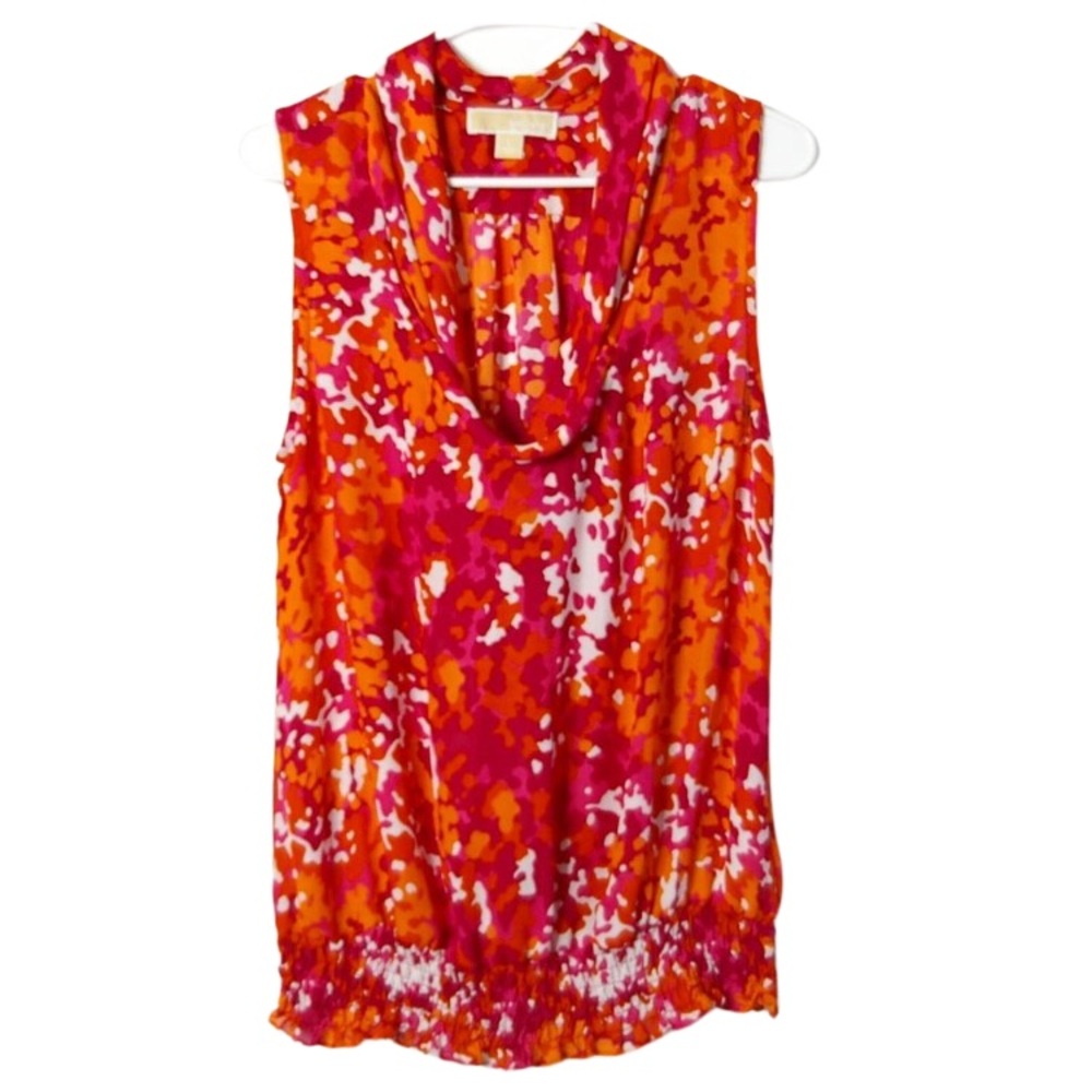 Michael Kors Sleeveless Floral Blouse